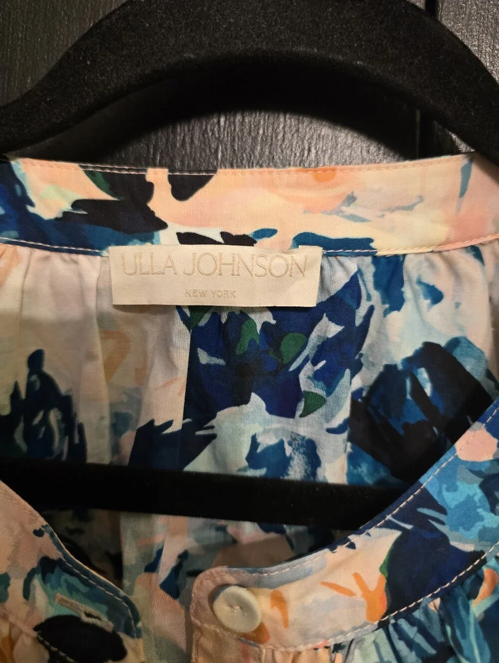 Ulla Johnson Vienne Blouse In Delphinium Size 4- Excellent Condition